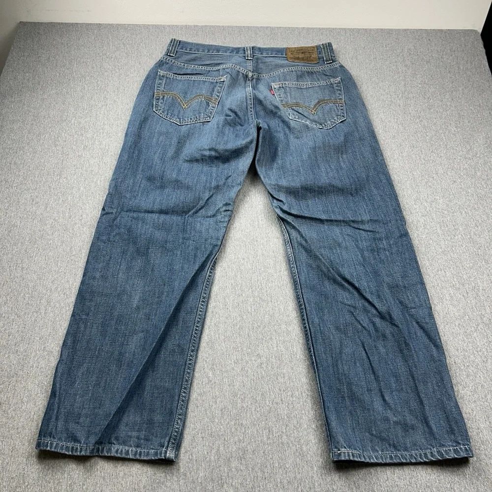 Levis 559 Relaxed Straight Jeans Mens 34x28 Blue Medium Wash Denim‎ Pants